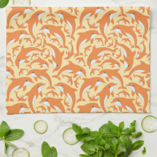 Cute Dolphins Kitchen Towel