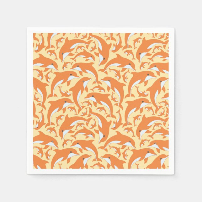 Cute Dolphins Napkin (Front)