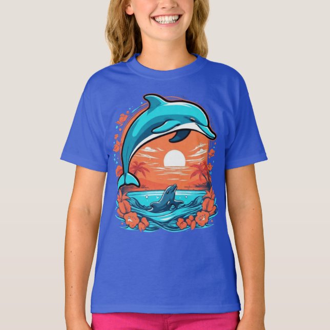 Cute dolphins T-Shirt (Front)