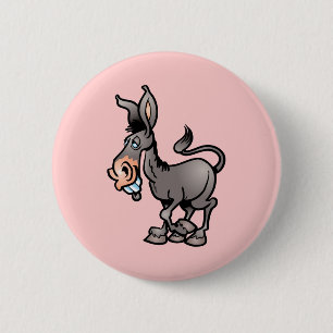 Cute Donkey 2 Inch Round Button