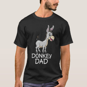 Cute Donkey Dad Gift Farmer Illustration Funny Gif T-Shirt