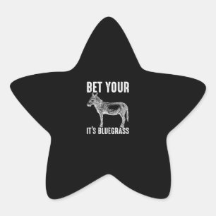 Cute Donkey Musician Gifts Animal Lover Gifts Star Sticker