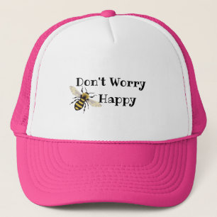 Cute Don't Worry Be - Happy Nature Honey Bee Trucker Hat