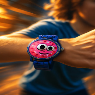Cute Donut Kids Watch with Googly Eyes