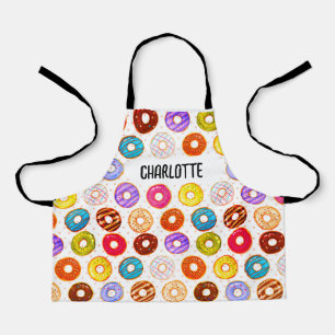 Cute Donut Pattern Kids Personalised Apron