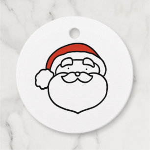 Cute Doodle Art Christmas Santa Favour Tags
