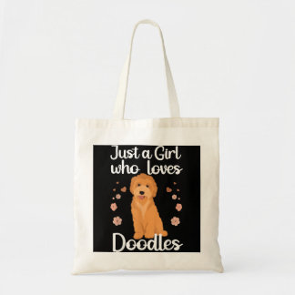Cute Doodle Art For Women Girls Mom Golden Doodle Tote Bag
