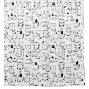 Cute Doodle Cats Pattern