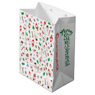 Cute Doodle Character Christmas Gift Bag