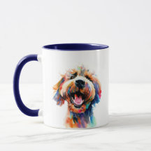Cute doodle - Colourful Labradoodle Art