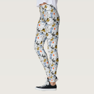 Cute Doodle Dog Pattern Leggings