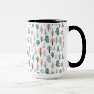 Cute Doodle Forest Pattern Mug