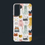 Cute Doodle Hand Drawn Cat Pattern Samsung Galaxy Case<br><div class="desc">Check out this cute pattern featuring hand drawn cats.</div>