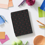 Cute Doodle Heart Pattern Red Black Stylish Pretty iPad Pro Cover<br><div class="desc">Designed with cute red doodle heart patterns in solid black background. You may change to any background colour as you wish.</div>