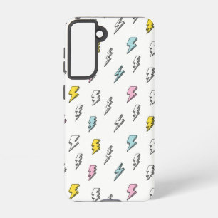 Cute Doodle Lightning Bolt Pattern Samsung Galaxy Case