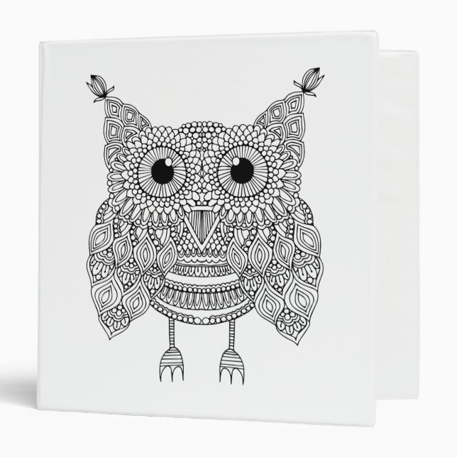 Cute Doodle Owl Binder (Front/Inside)