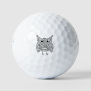 Cute Doodle Owl Golf Balls