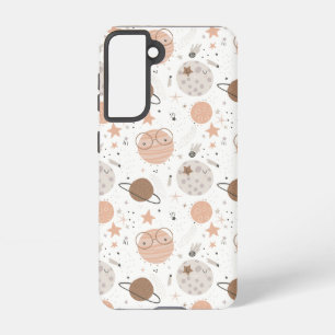 Cute Doodle Planet Pattern Samsung Galaxy Case