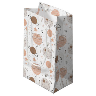 Cute Doodle Planet Pattern Small Gift Bag