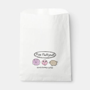 Cute doodle watercolor sheep knitting crochet favour bag