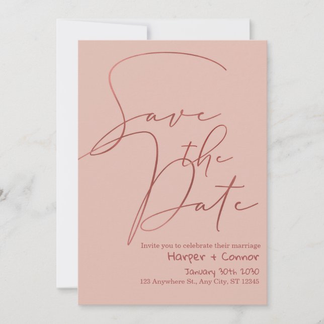 Cute Doodle Wedding Save the Date Invitation (Front)
