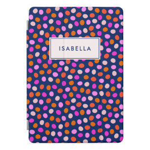Cute Dots Spots Bright Blue Purple Personalized iPad Pro Cover