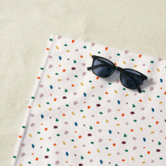 Cute Dots Terrazzo Serviette de plage Motif