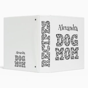 Cute Dotted Dog Mom  Binder