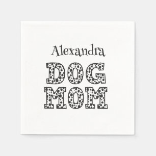 Cute Dotted Dog Mom  Napkin
