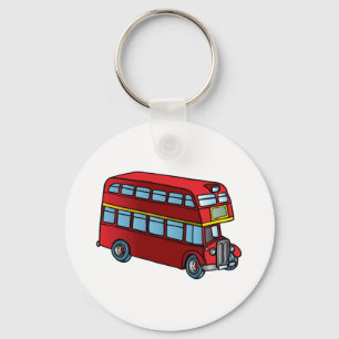 Cute Double Decker Bus Keychain