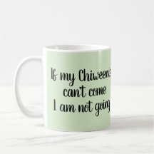 Cute double sided Chiweenie mug with silhouette
