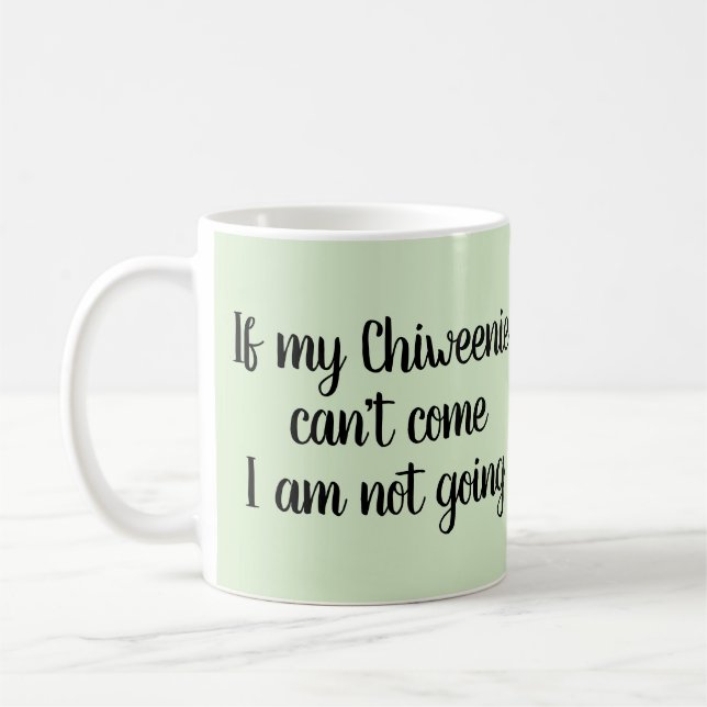 Cute double sided Chiweenie mug with silhouette (Left)