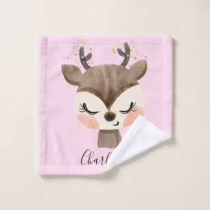 Cute douce et fille Pastel Blush Pink Baby Reindee