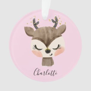 Cute douce et fille Pastel Blush Pink Baby Reindee