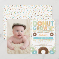 Cute Doughnut 1st Birthday Doughnut Sprinkles Boy