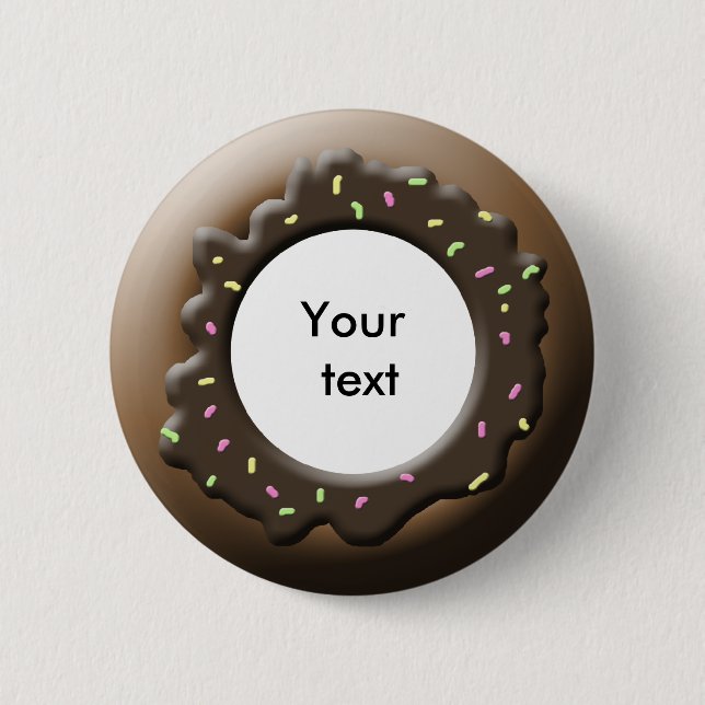 Cute Doughnut 2 Inch Round Button (Front)
