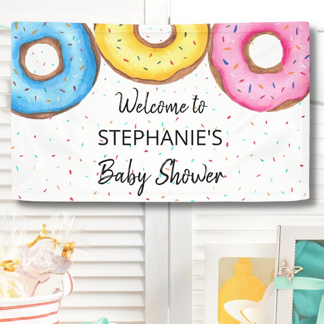 Cute Doughnut Baby Shower Banner (Creator Uploaded)