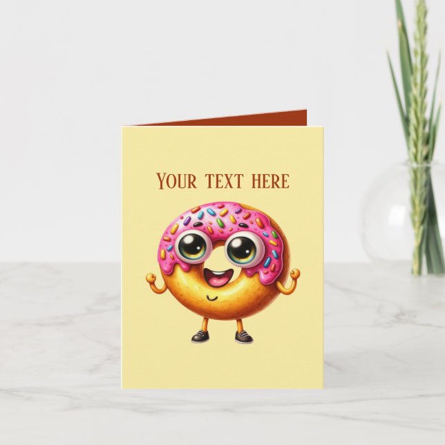 Cute doughnut bakery vendors customizable  card (Front)