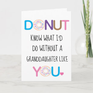 Cute Doughnut Happy Valentine's Day Granddaughter Card