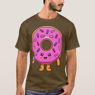 Cute Doughnut Holding Coffee  T-Shirt