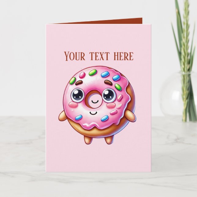 Cute doughnut lovers bakery customizable card (Front)