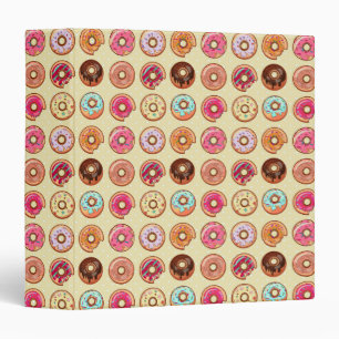 Cute Doughnut Pattern Binder