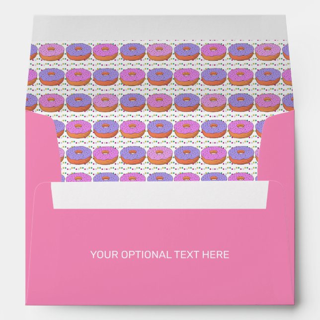 Cute Doughnut Pattern Envelope (Back (Bottom))