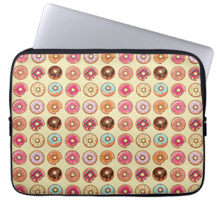 Cute Doughnut Pattern Laptop Sleeve