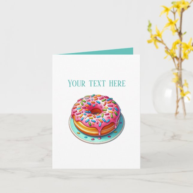 Cute doughnut shop bakery vendors customizable  card (Yellow Flower)