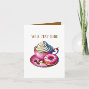 Cute doughnut shop customizable card