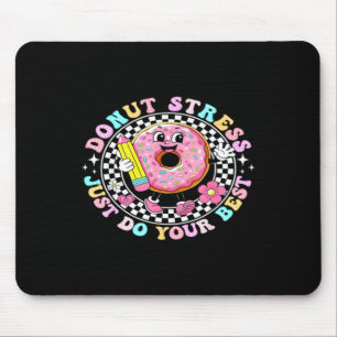 Cute Doughnut With Pencil Fun Back To School Mouse Pad