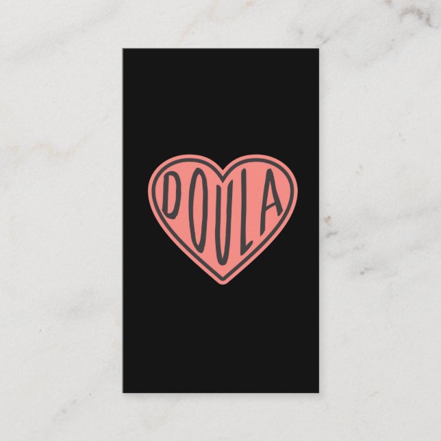 Cute Doula Heart Baby Birth Midwife Business Card (Front)