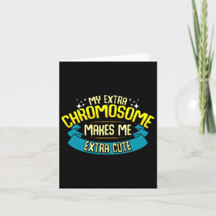 Cute Down Syndrome Quote Awareness Month Gift Tris Card