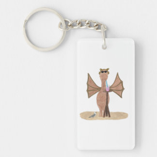 Cute Dragon at the Beach Keychain